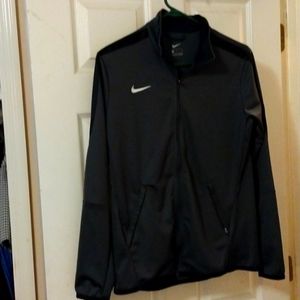 Women's Nike medium dri-fit grey&black zip up jacket